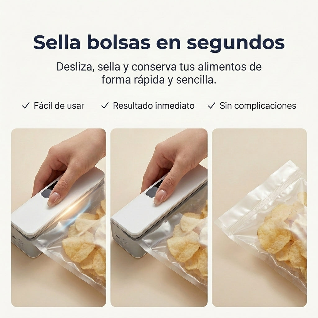 Sellador de bolsas de plástico magnético