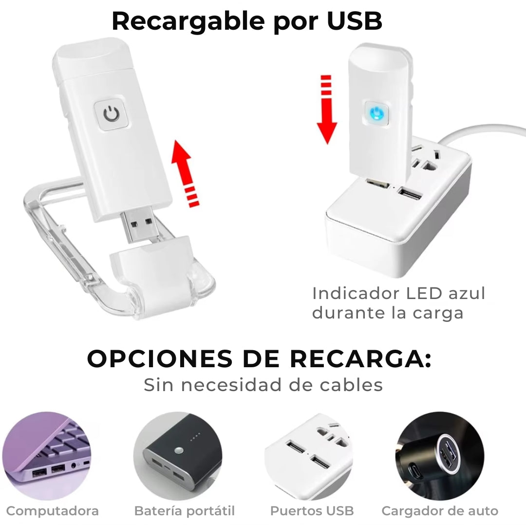 Luz de lectura con brillo ajustable