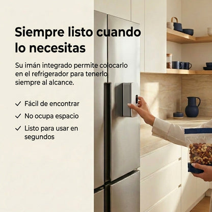 Sellador de bolsas de plástico magnético